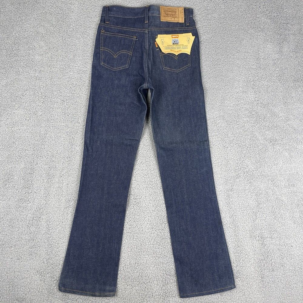 VTG Deadstock Levis Saddleman Jeans Womens 26x29 Raw Denim USA Orange Tab 80s - Picture 9 of 16